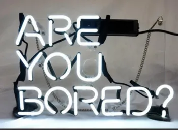 Custom Are You Bored Glass Neon Light Sign Beer Bar