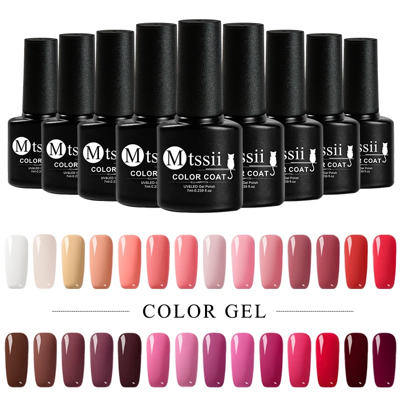 

Mtssii 7ml Red Series UV Soak Off Gel Nail Polish Long Lasting Nail Gel Varnish DIY Glitter Colors Manicure Nail Gel Lacquer