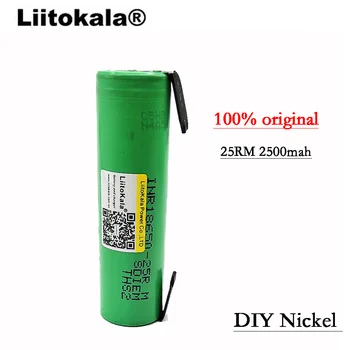 

6 PCS / Lot INR1865025R Liitokala New 18650 Original 2500 mAh Battery 3.6 V Discharge 10A Dedicated Power Battery + DIY Nickel F