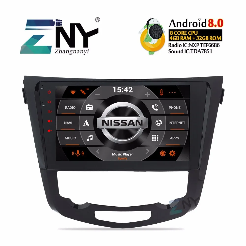 10.1" Android 8.0 Car Stereo 2 Din Car Radio For Nissan Qashqai X Trail 2014 2015 2016 2017