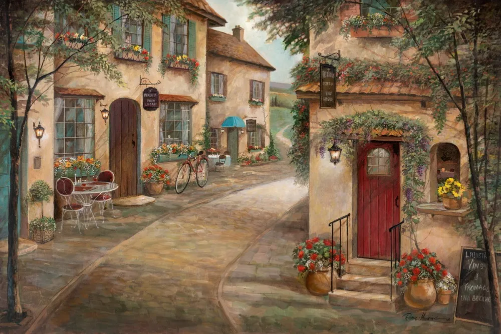 7x5ft Vintage Paris Street Cafe Kedai Kopi Photo Studio Backdrop