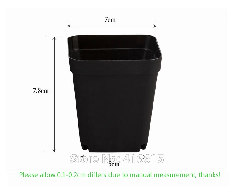 Оптовые цветочные горшки маленькие садовые пластиковые горшки креативные красочные мини цветочные квадратные плантаторы 7 шт(7 цветов смешанные