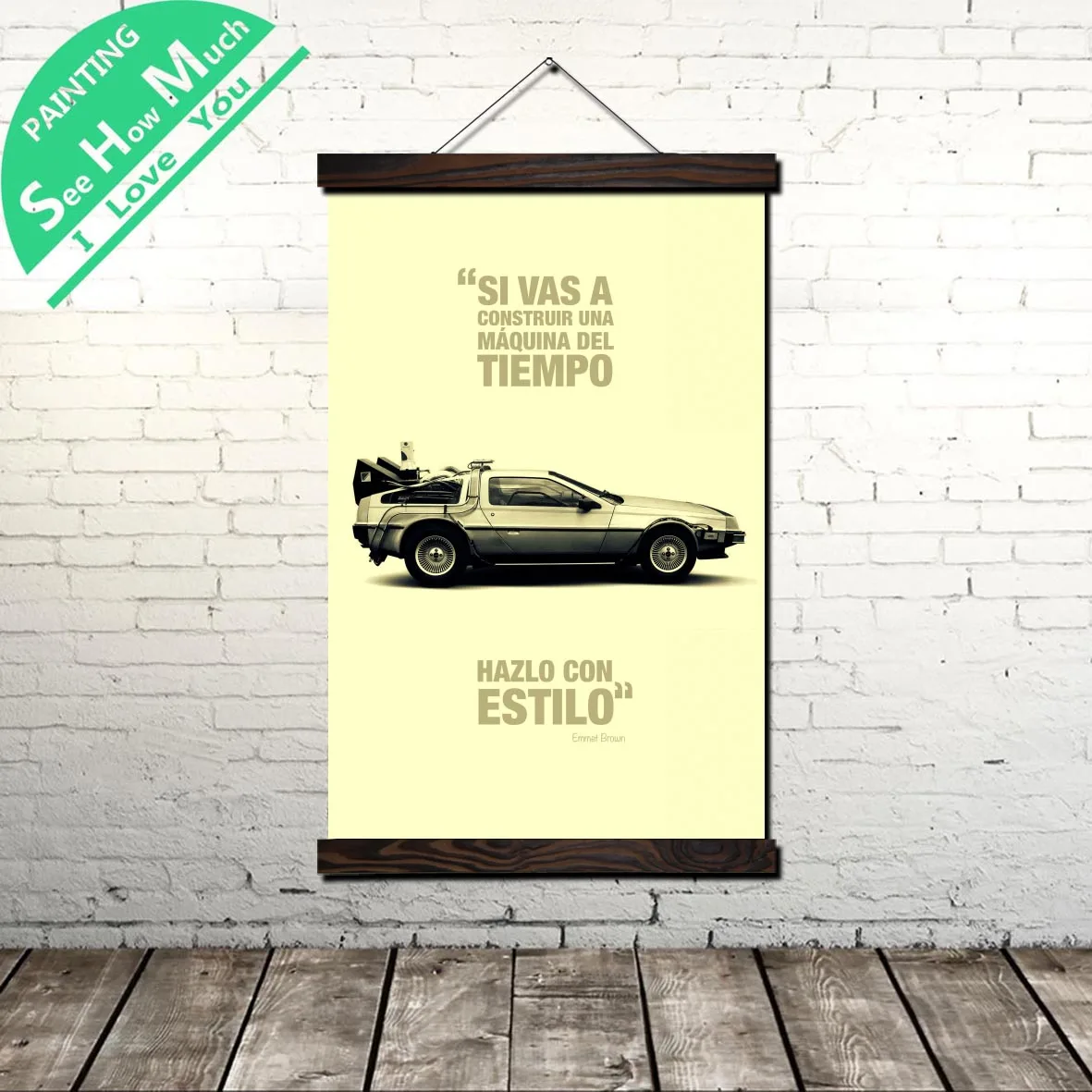 

Back to the Future Scroll Painting Canvas Vintage Poster and Prints Wall Art Pictures Living Room Bedroom Farmhouse Decoration