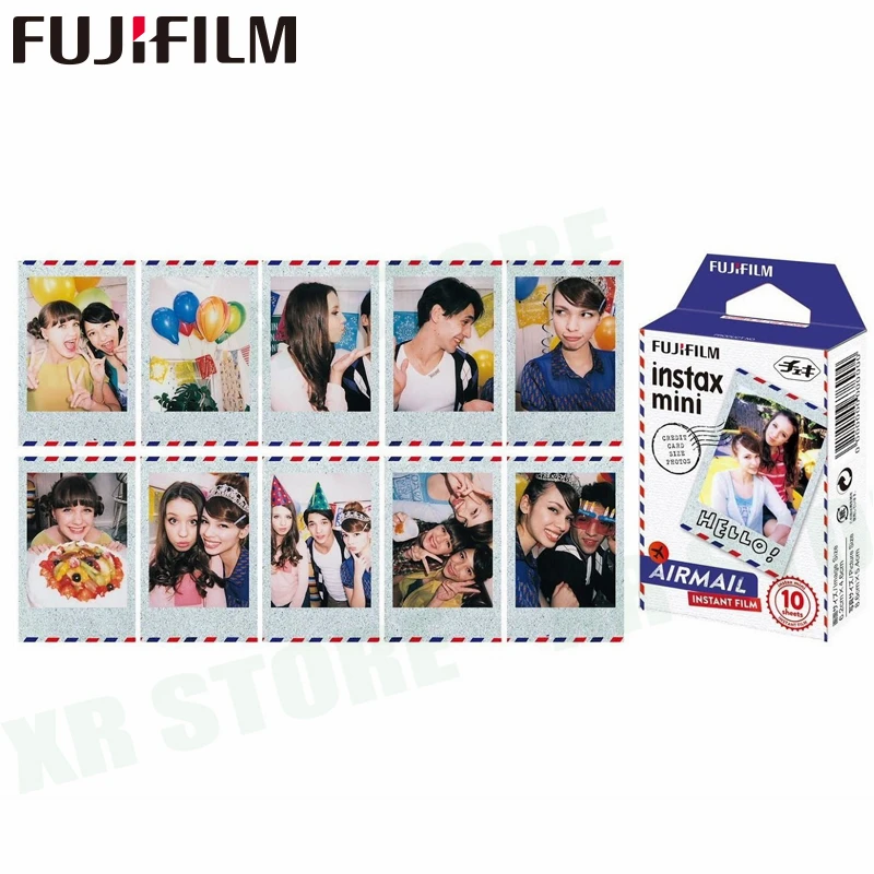 Fujifilm Instax Mini 8 9 пленка Airmail Fuji мгновенная фотобумага 10 листов для 70 7 s 50 s 50i 90 25 Share SP-1 2 Lomo camera