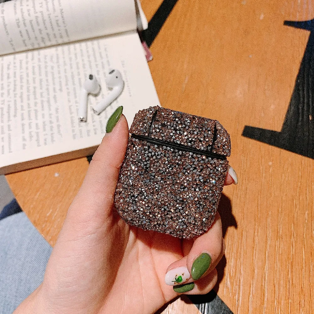 Shiny Rhinestone Case For Apple Airpods Bluetooth Wireless Earphone Korean Bling Powder Case For Airpods Cover Charging Box Case (12)