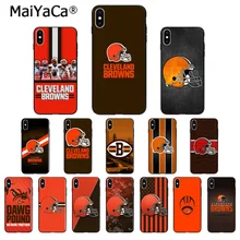 MaiYaCa Cleveland Browns TPU мягкий черный чехол для телефона, чехол для Apple iPhone 8 7 6 6S Plus X XS MAX 5 5S SE XR мобильных телефонов