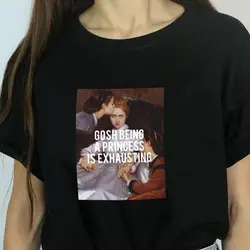 Kuakuayu-JBH Gosh Being A Princess Is exusting футболка с картиной винтажная мода гранж стиль Эстетическая графическая футболка хипстеры