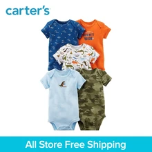 Carter s 5 Pack baby children kids clothing Boy All Seasons Cotton Short Sleeve Original Bodysuits