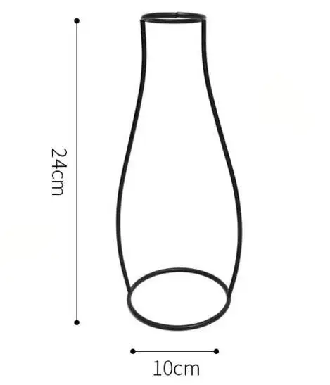 Ваза абстрактная черная линия Минималистичная абстрактная железная ваза сушеные Цветочные стеллажи для вазы скандинавские цветочные украшения - Цвет: F