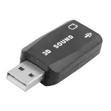 USB 3D Аудио Звуковая карта Микрофон адаптер для наушников