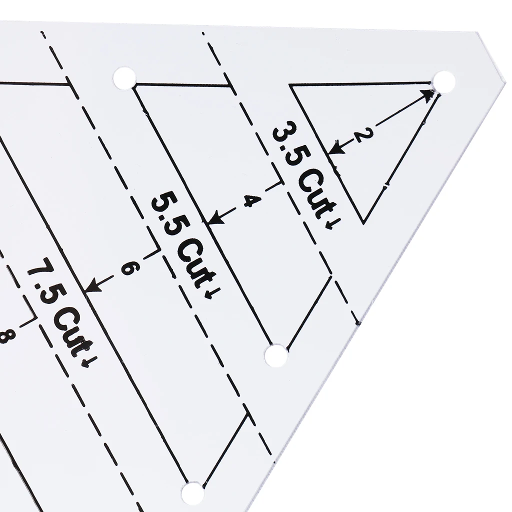 4Pcs Hard Plastic Rhombus/Hexagon/Triangle Quilting Rulers Sewing Tape Measures & Rulers Crafting Tools