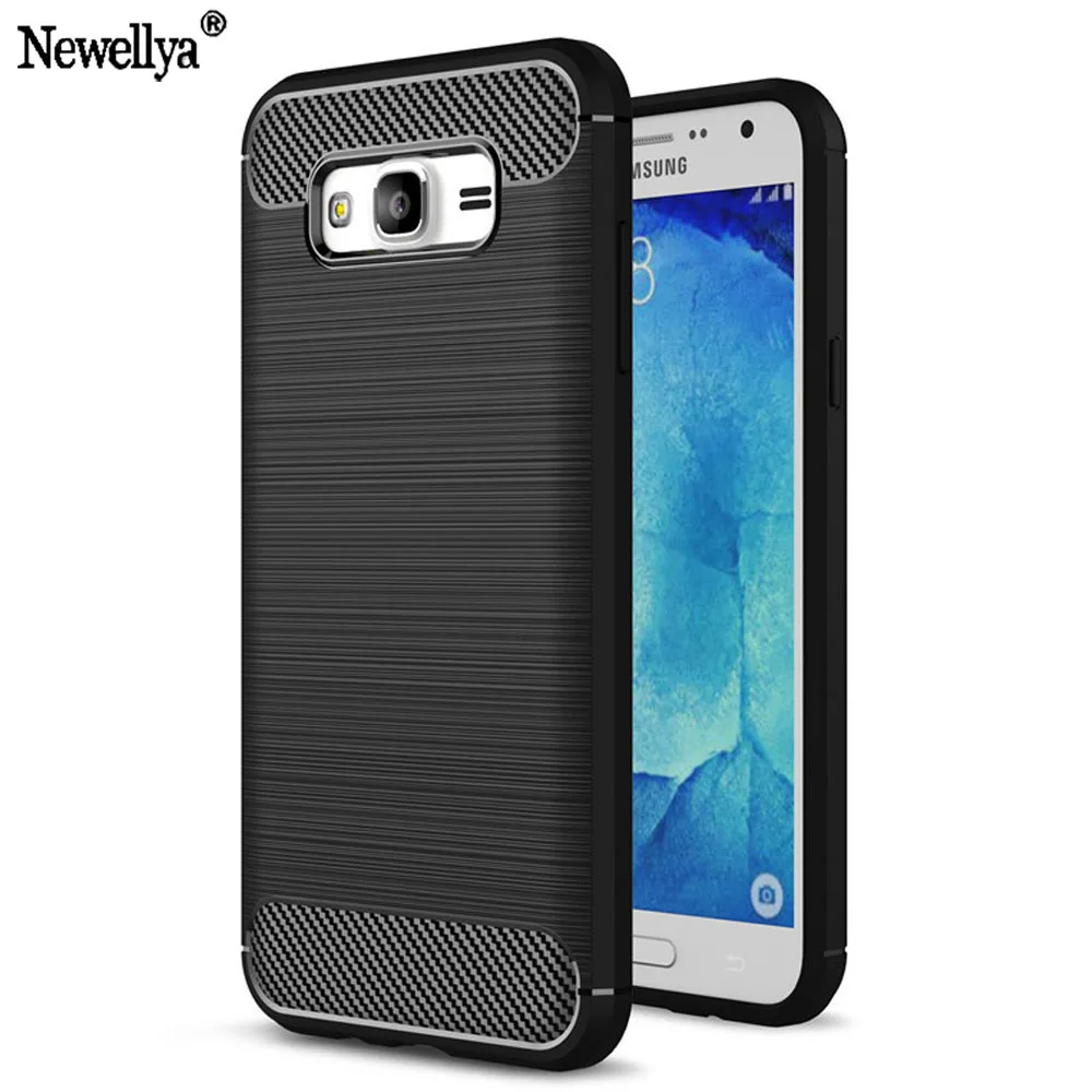 三星銀河j2 primeケース高級炭素繊維抗ドロップtpuソフト電話ケース三星銀河j2プライムバックカバーcase for samsung