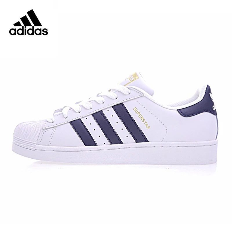 

Adidas Superstar Men and Women, Walking Shoes, Dark Blue/color, Shock Absorption Wear-resistant Lightweight S81014 BB2146