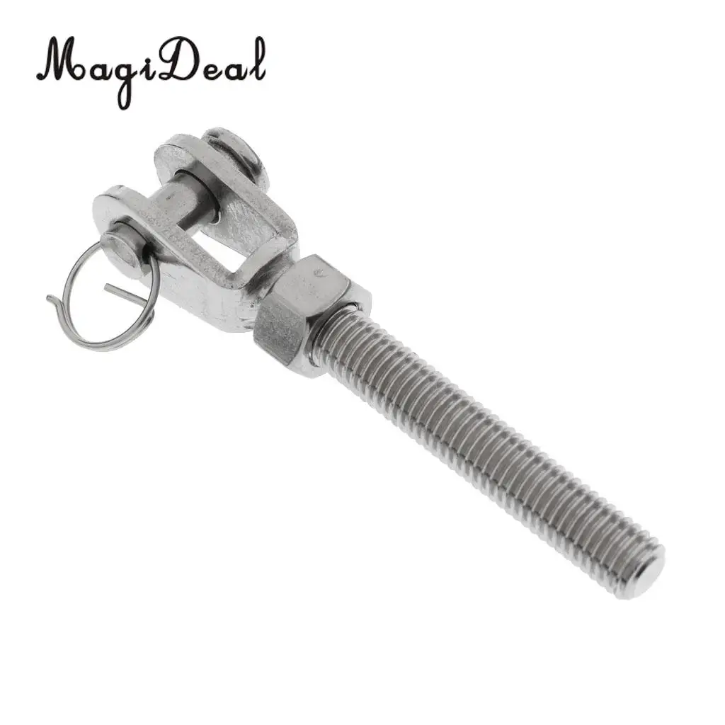 MagiDeal M5 M6 M8 M10 M12 Marine Stainless Jaw Open Bolt & Nut Replacement Turnbuckle Rigging Screw for Kayak Canoe Boat Dinghy