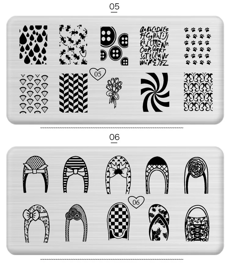 1 Pcs Nail Art Stamp 24 Styles Stamping Image Plate 6*12cm Stainless Steel Nail Template Manicure Stencil Tools