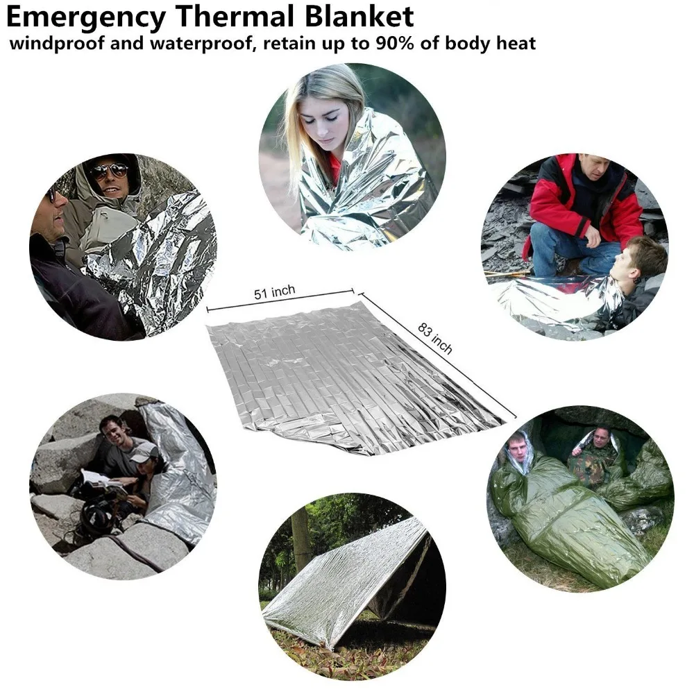 Sobrevivência ao ar Acessórios para a Sobrevivência na Floresta com Cobertura Pulseira de Sobrevivência Kit de Engrenagem de Emergência Livre Caminhadas Térmica Turismo 17 High Quality Esporte e Lazer