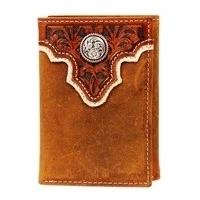 Ariat A3510637 Triangle Top Tri-Fold Wallet Light Brown - One Size (1)