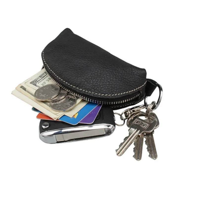

2018 Real Genuine Leather Key Holder Wallets Women Car Keys Organizer Housekeeper Girls Covers Zipper Case Bag Pouch Coin Purse