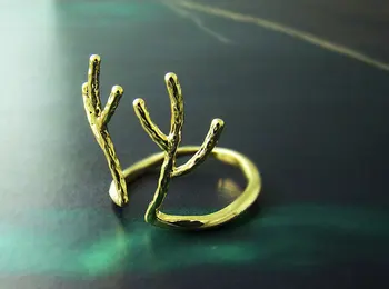 

Fashion exclusive animal ring mystery of the antlers Twig style ring rings for women Wholesale