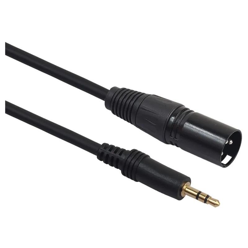 FFYY-3.5mm(1/8 Inch) Stereo Male to XLR 3-Pin Male Cable, 10 Feet Black