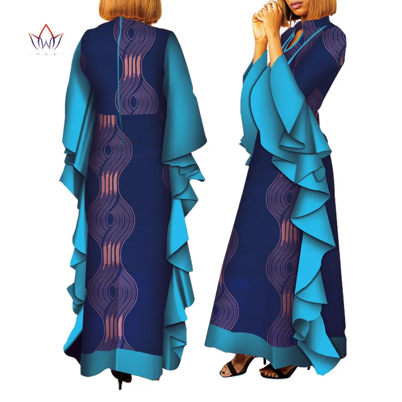 Африканские платья для женщин больших размеров Дашики хлопок пэчворк традиционная африканская одежда Длинные вечерние платья WY4272
