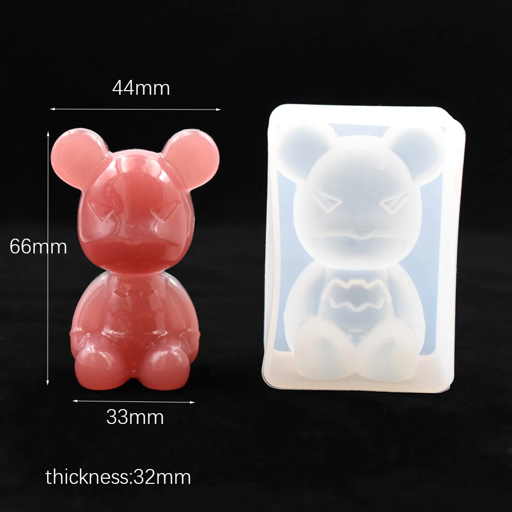 Силиконовая форма SNASAN для смолы 3D подвеска в виде медведя сделай сам
