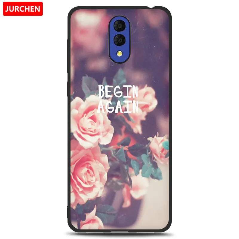 JURCHEN Case For Alcatel 3L Case Soft Tpu Silicone Back Cover For Alcatel 3L 3 L Case Cover Funda Printing Bag Cartoon - Цвет: 43