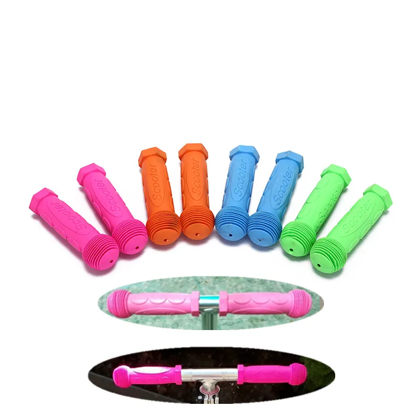 المطاط قبضة مقبض المقود القبضات الملونة الأزرق الأحمر مضاد للانزلاق الطفل الأطفال دراجة أطفال دراجة ثلاثية العجلات لوح التزلج سكوتر