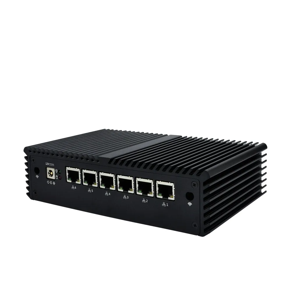 Мини ПК QOTOM Q555G6 Q575G6 с 7 й Core i5 7200U/i7 7500U 6 Gigabit NICs COM безвентиляторный Pfsense Sophos Untangl