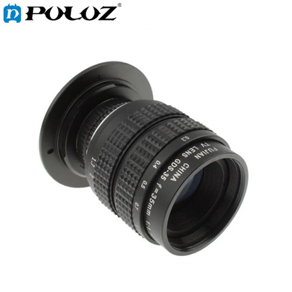 

puluz S-DAL-0007 Camera 35mm 1:1.7 C-M4/3 Mount CCTV / TV Lens with Stepping Rin