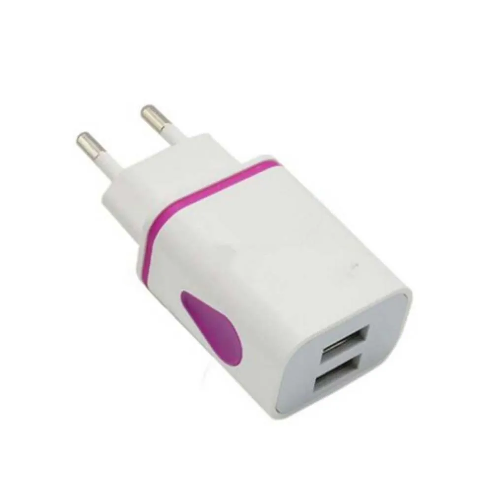 2 USB порта красочная Капля воды свет настольное зарядное устройство 5V 2.1A смартфон