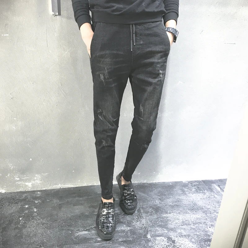 Одежда высшего качества Для мужчин Джинсы для женщин Эластичный Slim Fit 2018 Весна джинсовые штаны Для мужчин S Повседневное плюс Размеры