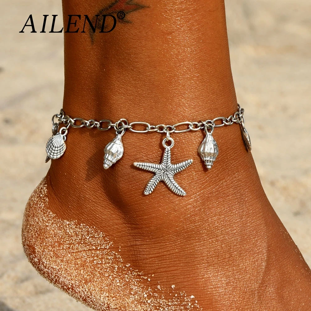 

Boho Wave turtle pendant anklets for women 2018 ankle bracelets on the leg foot bohemian ocean jewelry drop shipping Party gift