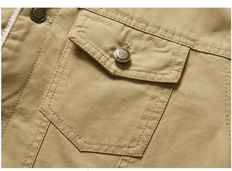 MuLS Winter Trucker Jacket Men Autumn Bomber Jacket Coat Cotton Fleece Spring Stand Collar Windproof Male Outwear Mens 2019 New 11