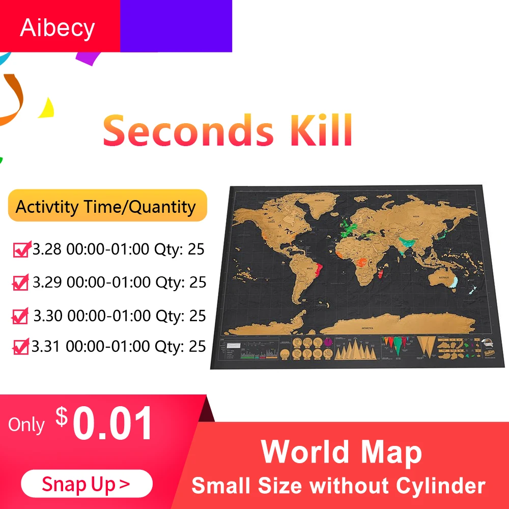 Wall Stickers Map World Scratch off Personalized Travel for Room Home Decoration