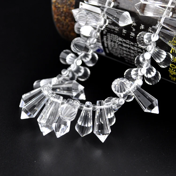 

10pcs/lot Crystal Tear Drop Beads Pendant 20x8mm Colorful Faceted DIY Bead Curtains Chandelier Light Jewelry Necklace Making