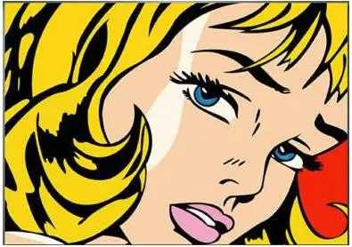 Roy Lichtenstein Pop Art девушка Шелковый плакат декоративный настенный рисунок 24x36 дюймов |