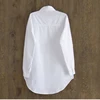 Elegant Long Blouse White Shirt Women Ladies Office 100% cotton Shirts Casual Cotton Blouse Fashion Blusas Femininas 0.24 ► Photo 2/5