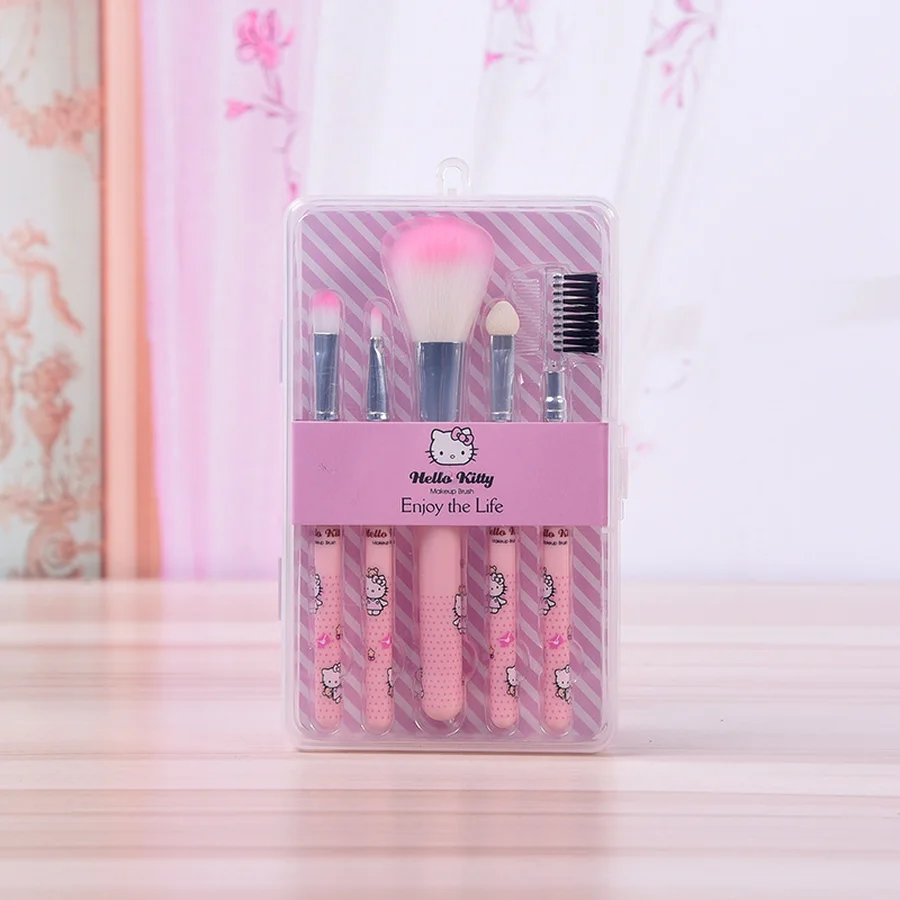 

Hello Kitty Pink Cute Brushes Set Hello Kitty Set Cosmetics Kit Make Up Brushes Pincel Maquiagem Clean Makeup Brushes Amazon Hot