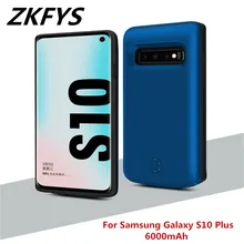 Zkfys 6000 мА/ч, Зарядное устройство Батарея Крышка для samsung Galaxy S10 плюс Мощность коробка резервного копирования задняя клипса быстрого чехол-аккумулятор