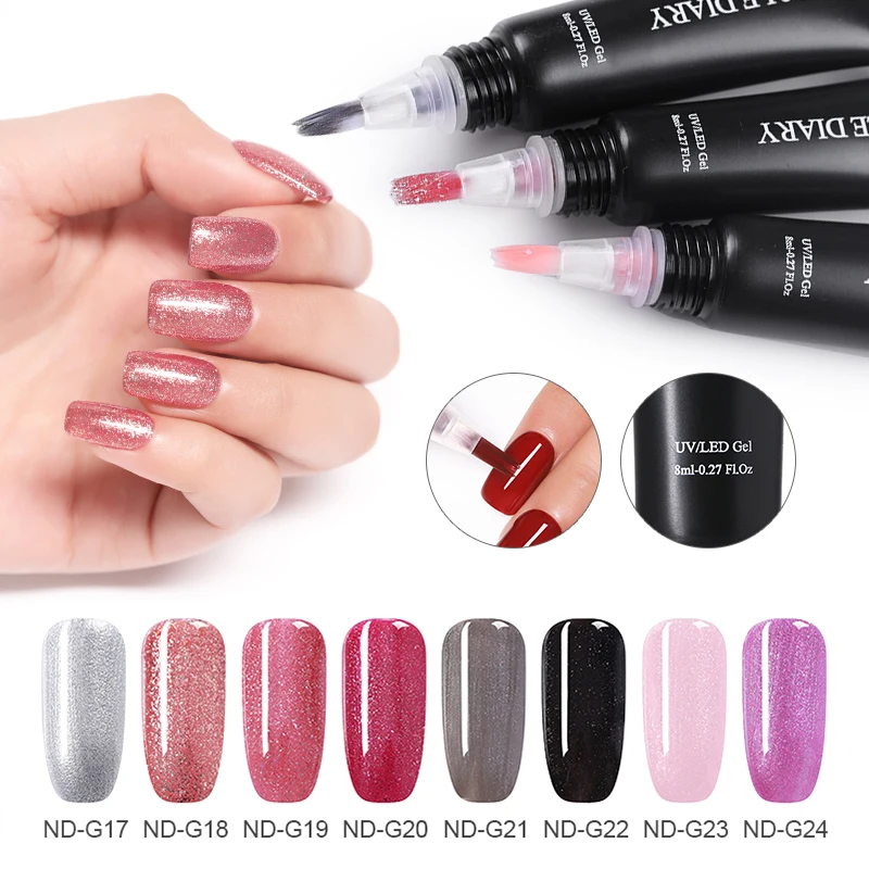 

NICOLE DIARY 3 In 1 One Step Nail Gel Polish 24 Colors Not Need Base Top Coat Soak off UV LED Lamp Nail Art Gel Lacquer