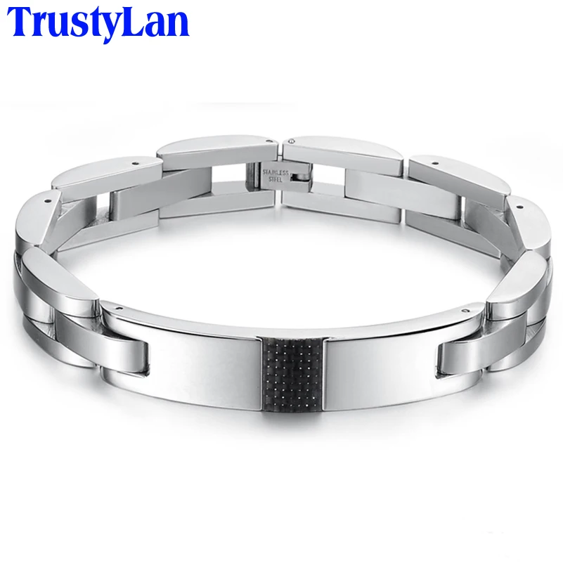 TrustyLan, нержавеющая сталь, звеньевая цепочка, браслет для мужчин, роскошные мужские браслеты, лучшие друзья, браслеты на руку, мужские браслеты