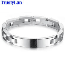 TrustyLan, нержавеющая сталь, звеньевая цепочка, браслет для мужчин, роскошные мужские браслеты, лучшие друзья, браслеты на руку, мужские браслеты
