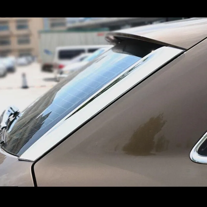 Rear Window Windshield Glass Trim Strips 2Pcs For Audi Q3 2013 2018 Chrome ABS Car Styling