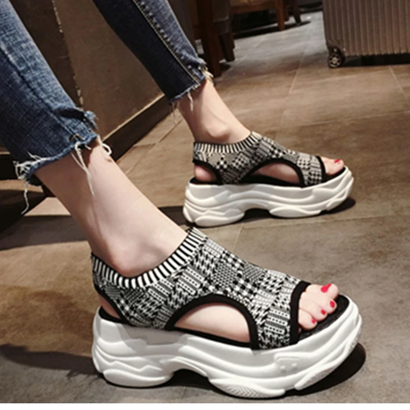 

Gladiator Platform Sandals Women 2019 Women's Shoes Fashion Sport Platform Sandals Summer Beach Sandals Size 35 36 37 38 39