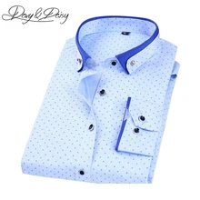 DAVYDAISY Chemise Homme High Quality Mens Shirts Dress font b Slim b font Fit Long Sleeve