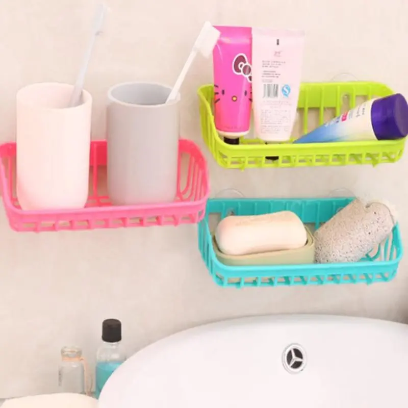 

ORGANBOO 1PC Magic Sponge Wash Storage Shelf Bathroom Double Suction Cup Storage Rack Home Storage Organizer Accessories
