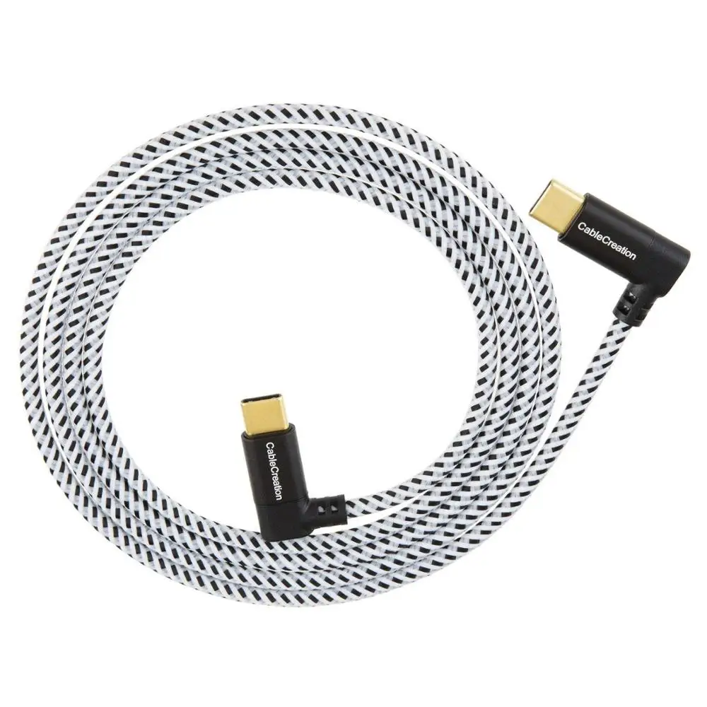 Кабель USB Type C кабель CableCreation 4 фута двойной прямой угол (90 градусов) фотоплетеный 1 2