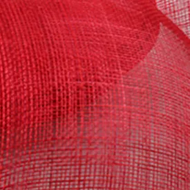 Шляпки из соломки синамей с вуалеткой завесы для свадебная фата невесты вечерние аксессуары для волос коктейль головные уборы в разных цветах - Цвет: Красный