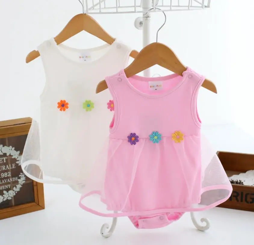 

1 pc summer bodysuit for baby girls soft cotton bodysuit holiday daily party baby clothes baby shower gift 3 -24 months